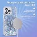 Fourmor Magnetic for iPhone 14ProMax Protective Case [Compatible with MagSafe] - Laser Gravel Texture Holographic Color Changing. Full-Edge Soft Cover to Prevent Drop, Excellent Hand Feel Phone Case