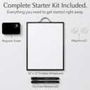Magnetic Dry Erase Board 12x16 with Handle, Double Sided Portable Black Whiteboard for Home, Office, School & Kitchen
