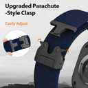 Elastic Sport Band for Apple Watch Ultra 3/2/1 Bands 44mm/45mm/46mm/49mm/(42mm-series 3 2 1) Men Women, Adjustable Parachute Buckle Nylon Fabric Wristband for iWatch Series 11 10 SE 9 8 7 6 5 4 3