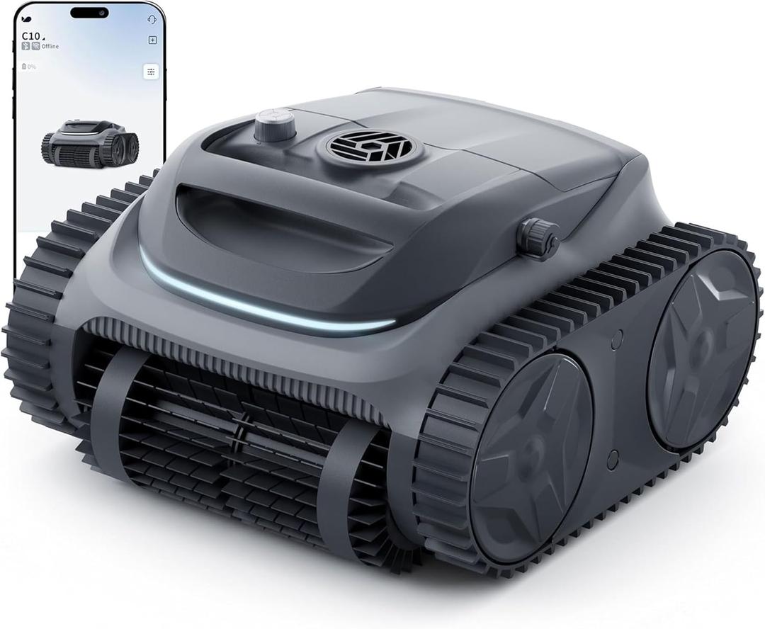 700 C10E Pool Cleaner Robot, Cordless Pool Vacuum w/Superior Suction, Triple Motors, Smart Navigation, APP Control Wall/Waterline, 140-Min Runtime for Inground Pools up to 861 Sq.Ft