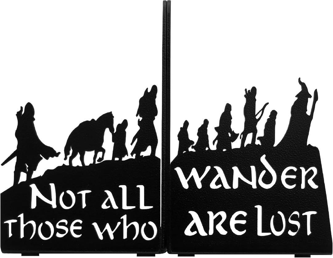 Decorative bookends for Shelves, Heavy Metal Bookends, Unique Bookends, Non Skid Book Ends, Book Stopper for Home/Office Decor/Shelves, 7 X 5.51 X 4 in/Piece (with Quote on Product) (A11)