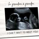 Grandparents Hi Grandma Grandpa Picture Frames 4x6, Pregnancy Announcement Wooden Picture Frame, PregnancyAnnouncement For Grandparents Decorative Photo Frames for Table Desk DecorWhite