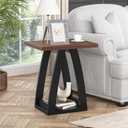FROMJBEST End Table, Side Table, Nightstand, Sofa Side Table with Shelf, Modern End Table for Living Room, Bedroom, Product Dimensions 15.35"D x 19.69"W x 21.65"H Item Weight 7.21 kg