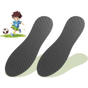 Carbon Fiber Insole for Kids to Correct Children's Tip Toe Walking(1 Pair), Carbon Fiber Foot Plate for Healthy Walking Habits, Broken Toe or Foot Recovery, Rigid Shoe Insert for Toddlers and Big Kids (23.11 cm)