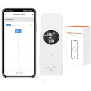 IHSENO ZigBee Luminance Sensor Tuya Smart Light Sensor Linkage Control Brightness Sensor Work with Tuya Device Compatible with Alexa Google Assistant,Zigbee Hub Required