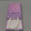 12Pcs Purple and Silver Gift Bags Glitter Diamond Goodie Bag Happy Birthday Treat Bag Glitter Purple Candy Bags Supplies for Wedding Bridal Baby Shower Holiday Party Favors Decorations 4.7*3.15*8inch