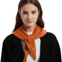 ACUSHLA 100% Merino Wool Triangle Scarf for Women Winter Neck Gaiter Warmer Knit Hooded Scarf Soft Warm Neck Wrap (Orange 213)