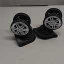 1 Pair Luggage Suitcase Wheels, Trunk Wheels, Luggage Wheel Spare Part Universal Wheel Replacement Luggage Suitcase Wheels for Luggage Suitcase Trolley, Mute Double Row Wheels (defult)