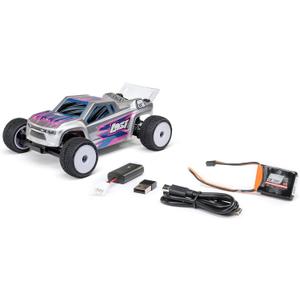 Losi Micro-T RC Car 1/28 2WD Silver RTR (Battery and Charger Included), LOS-1392T2