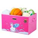 Large Toy Box for Kids (62x40x36 cm), Collapsible Sturdy Toy Chest,Toy Storage Organizer Bins for Boys, Girls, Living Room, Playroom, Nursery, Kids Toybox,Toy Storage Chest Made with MDF Board (Pink)