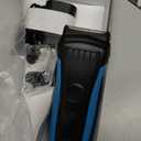 Braun Electric Series 3 Razor with Precision Trimmer, Rechargeable, Wet & Dry Foil Shaver for Men, Blue/Black, 4 Piece