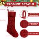 2pcs Christmas Stockings18 Inches Large Size Knitted Stocking Christmas Personalized Christmas StockingsDecorations for Family Holiday Party Decor Hold All Surprises