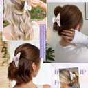 3Pcs Acrylic Hair Claw Clips for Women, Non-Slip 3.5" Banana Claw Clip, Heart Pattern, Valentine's Day Gifts (Polka dot/Heart)