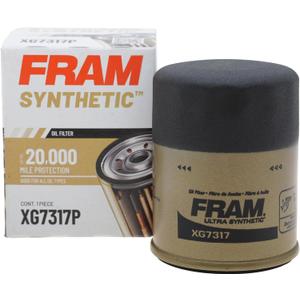 FRAM Synthetic XG7317P 20K Mile Change Automotive Replacement Engine Oil Filter for Synthetic Oil Changes, Premium Vehicle Engine Protection Oil Filter for Select Vehicle Model Years