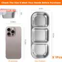 Bandesun Stainless Steel Snack Containers for Kids & Adults, 1 Pack Leek Proof Metal Bento Lunch Box with lids, Lunchable Containers for Travel, School, Home - Stackable Bento Snack Box