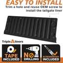 TripleAliners Truck Mat Compatible with 2019-2026 Chevy Silverado & GMC Sierra 1500 Standard Tailgate Accessories,Tailgate Mat Custom Fit All Weather Pickup Liner, Not Multipro Tailgate/Drop-in Liners