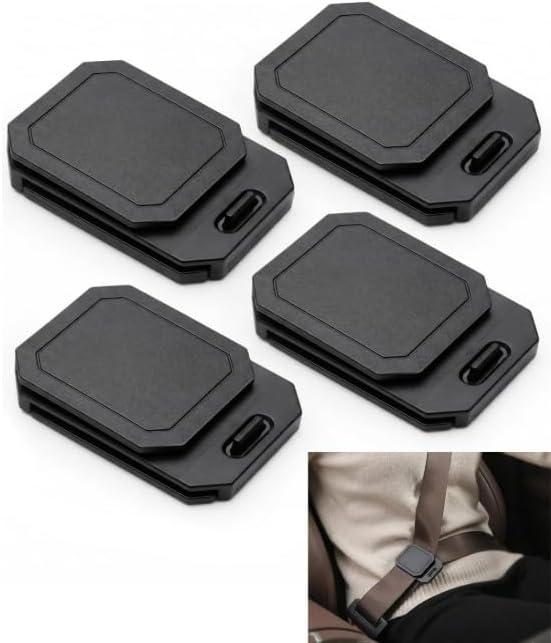 4 Pack Seat Belt Comfort Pad Clips, Adult Neck Relief & Shoulder Protector for Seat Belt Webbing, Anti-Slip Snap Design, Universal Fit for Sedan, SUV, MPV, Truck, RV