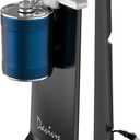 Davivy Electric Can Opener, One Touch Lid Opener, Removable Stainless Steel Cutter and 3-in-1 Design, with Sharpener and Bottle Opener (Black)