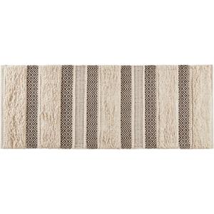 INK+IVY Bath Rug Hand-Woven Texture Shaggy Striped Soft & Water Absorbent, Boho Bathroom Dcor Bath-Mats, Non-Slip Absorbent Quick Dry Mats for Tub, Shower Room, Asher, 22x58, Black 1 Piece