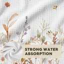 Artoid Mode Flowers Wildflower Fall Kitchen Towels Dish Towels, 18x26 Inch Quick Dry Microfiber Cloth Hand Towels for Kitchen Drying Set of 2 (Beige)