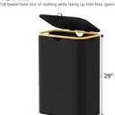 SpaceAid Double Laundry Hamper 2 Section with Lid and Removable Laundry Bags, 160L Clothes Basket with Bamboo Handles, Large Collapsible Hamper for Bedroom, Bathroom, Dorm, Laundry Room - Black