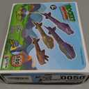 Dinosaur Toy Rocket Launcher for Kids - Launch Up to 100 Ft, 4 Rockets, Outdoor Outside Toys for Kids, Dinosaur Toys, Birthday Gifts for 3 4 5 6 7 8-12 Year Old Boys Girls