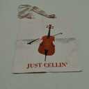 BDPWSS Cello Gift Cello Music Tote Bag Just Cellin Funny Cello Cellist Orchestra Musician Reusable Handbag Cello Player Gift