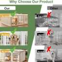10 Pcs Combination Clear Acrylic Plastic Dog Playpen, Lightweight & Easy Assemble Playpen Divider, Durable Safety Play Pen Indoors, Puppy, Cat, Medium Animal(White, 49.2" 33.5" 23.6")
