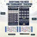 2026 World Soccer Cup Schedule & Match Fabric Wall Chart Set 2 Large Cloth Posters with Marker & National Flag Stickers for wonderful Soccer Fans Gift Soccer Game Night Decorations (75x130cm)
