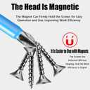 Strong Magnetic Durability Screwdriver Drill Bit Set, Anti-Slip Magnetic Electric Screwdriver Set, 7 PCS Magnetic Anti Slip Screwdriver Bit Set,25/50/65/70/90/127/150 mm Drill (Basic Model 7 PCS)