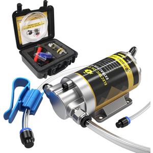 12V 100W Portable Oil Transfer Pump Set, 1-4L/min Fluid Transfer Pump for Engine Oil, Gear Oil, Lubricating Oil Change, Electric Self-Priming Motor Gear Oil Pump for Boat, Car, Trucks and Lawnmower