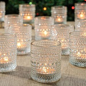 36 Pcs Votive Candle Holders for Table Centerpiece, DIY Wax Filling Clear Glass Tea Light Candle Holders Sets, Tealight Candle Holders for Wedding Decor Gift Home Decoration