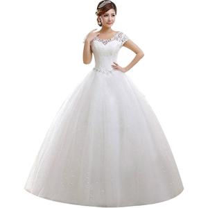 Eyekepper Double Shoulder Floor Length Bridal Gown Wedding Dress Custom Size 0, White