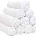 Arkwright Microfiber Gym Towel - Pack of 12 - Super Soft, Quick Dry Workout Sweat Towels, 300 GSM Lightweight & Absorbent for Sports, Working Out, Yoga, and Spa, 16 x 27 in, White