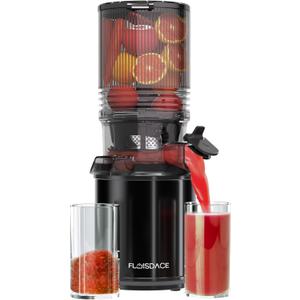 Cold Press Juicer  Hands-Free Electric Masticating Juicer Machine with 6.5" Large Feed Chute, 350W Masticating Juicer Machine For More Juice, Less Pulp, High Juice Yield  Easy Cleanup & Assembly