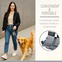 Dog Poop Bag Holder for Leash, 2 Waterproof Zipper Pouches, Dog Treat Pouch for Pet Walking Accessories, with Dispenser, Training Clicker and 1 Free Roll (Gray)