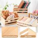 Cinnvoice 6 Pcs 9.5'' 250th Anniversary Small Wooden Crate for Storage 4th of July Unfinished Wood Crate Bulk Rustic Decorative Display Box Natural Bin Closet Organized for Kitchen Office Home