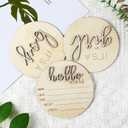 Gender Reveal Wooden Sign Wooden 3D Gender Reveal Signs for Baby Birth Personalized Newborn Announcement Sign for Hospital Wood Newborn Welcome Board Baby Announcement Plaque Decor