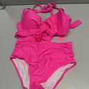 High Waisted Underwire Bikini Sets - Women 2025 Two Piece Swimsuits Halter Bathing Suits with Tummy Control Bottom SIZE SMALL