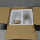 ZOOFOX Set of 2 Vintage Bedside Water Carafe and Glass Set, Clear Embossed Night Water Carafe with Tumbler Glasses, Elegant Pitcher and Matching Drinking Glass, Easy-Access for the Night