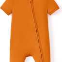 PATPAT Baby Pajama with Bamboo Viscose, Footie Jumpsuit Romper with 2-Way Zipper for Baby Boy Girl Toddler Sleeper Sleepwear (0-3 Months)