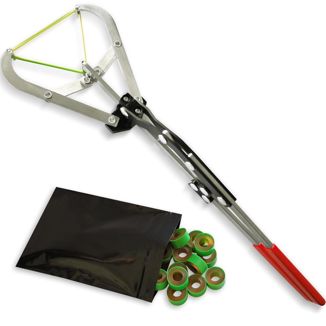 Cattle Banding Tool, 1pc Large Expander Plier with 24pcs Large Rings Kit, Bull Banding Tools for Farm Ranch Calves Sheep Goats and Other Big Livestock