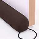 hyha 34 Inch Door Draft Stopper, Blocks Hot Cold Air with Removable Washable Cover, Gaps Up to 3 Inch, All-Season Noise and Wind Seal, Under Draft Stopper for Bottom of Door Window, Chocolate