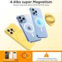 Upgraded Magnetic Phone Grip, Compatible with MagSafe, Silicone Comfy Removable Loop Grip, Phone Grip Finger Ring Holder for Back of Phone for iPhone Pro Max/Plus/16/15/14/13/12, Yellow