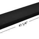 WELLAND 48 inch Black Mission Floating Shelves for Wall, Bathroom Wall Mount Shelves, Wood Modern Display Shelves, Book Shelves,for Bedroom,Living Room and Kitchen