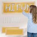 Sensory Wall Panel With Wood Frame - Double Colors Reversible Sequin Flip Fabric Board for Home, Schools and Treatment Centers (2 Pack, Yellow)