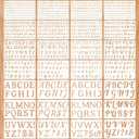 1/3, 1/2, 3/4, 1, 2 Inch Letter Stencils for Painting, 28 Pack Reusable Plastic Alphabet and Number Stencils for Crafts Art Projects