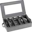 Flatware Utensil Storage Case, Silverware Storage Box Chest with Adjustable Dividers, Cutlery Storage Holder with Zipper Lid for Organizing Cutlery, Flatware, Knives, Large Capacity Gray