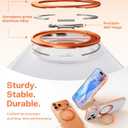 TORRAS 360 Magnetic Stand for iPhone 17 Pro Max Case, [Fit for MagSafe] [4X Military-Grade Protection] Slim Case for iPhone 17 Pro Max 6.9" 2025, Clear-Orange, Ostand O3 Fitness Series