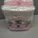 Woven Organizing Baskets, Pastel Toy Storage Bin, decoration Cotton Rope Basket for Nursery, ClosetBook ShelfSoft Storage Cube Organizer for KidsGirls - Pack of 3Pink